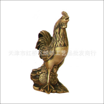 【宇卓铜器铜公鸡摆件铜鸡高14.5cm