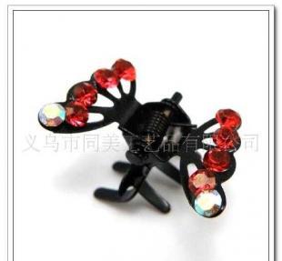 供应饰品|怪手夹批发|红色艳美蝴蝶小爪夹_世界工厂网中国产品信息库