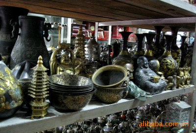 低价批发铜碗 铜工艺餐具 仿古铜器工艺品批发(碗口13CM)