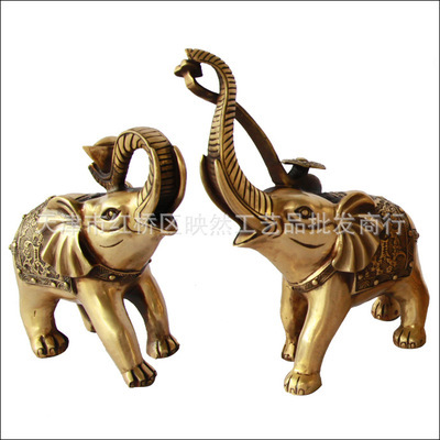 【【宇卓】铜大象摆件 铜元宝如意象 吸财象 家居装饰礼品 高25cm】价格,厂家,图片,金属工艺品,天津市红桥区映然工艺品批发商行-