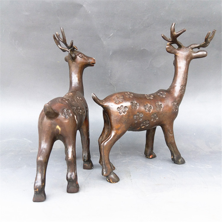 紫铜小梅花鹿 家居装饰金属工艺品摆件礼品批发