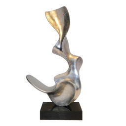 深圳树脂雕塑厂供应银箔抽象时尚创意工艺品摆件量大从优欢迎订制