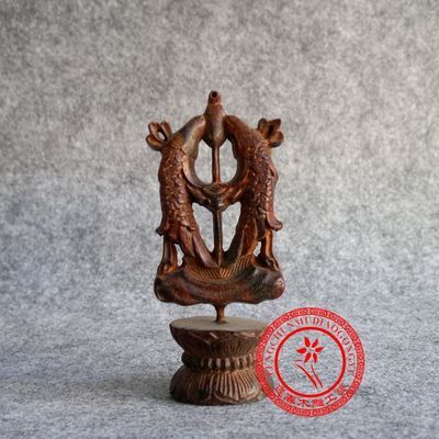 木雕工艺品摆件 佛教用品 八宝之金鱼 红酸枝木 红木工艺品批发