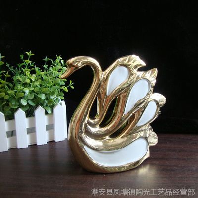 【陶瓷电镀摆件 电镀动物 天鹅摆件 陶瓷工艺品批发图片】陶瓷电镀摆件 电镀动物 天鹅摆件 陶瓷工艺品批发图片大全 - 潮安县凤塘镇陶光工艺品经营部