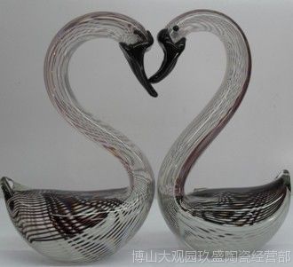 批发琉璃工艺品,礼品,拉丝天鹅