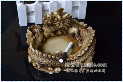 家居工艺品摆件烟灰缸批发-麒麟纳财_创意烟灰缸