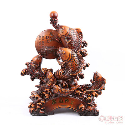 【神风源厂家批发玖玖树脂工艺品鲤鱼造型蒸蒸日上转运摆件开业礼品】 - 产品库 - 浦江县黄宅镇神风源树脂工艺品厂