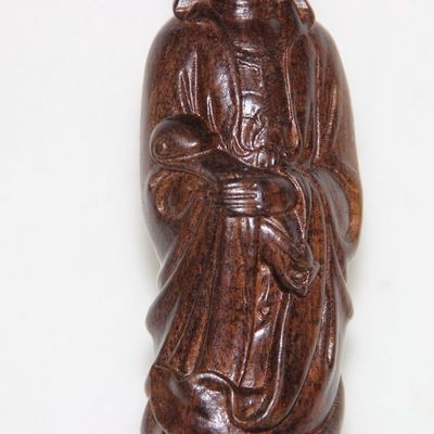 厂家直销 越南天然沉香木雕莲花如意观音摆件 木质工艺品批发