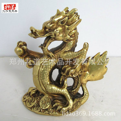 批发特色金属工艺品摆件铜龙 十二生肖铜龙 镇宅旺财十二生肖龙