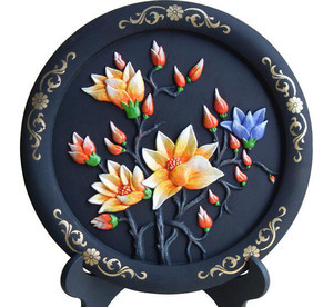 工艺品批发炭雕厂家礼品碳雕批发炭雕工艺品摆件玉兰斗艳