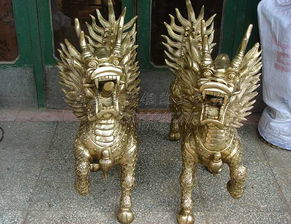 铜麒麟工艺品制作厂家 唐县华天铜雕的工艺品批发服务