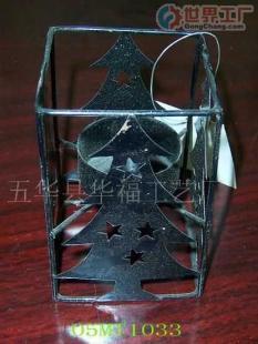 批发方形圣诞树烛杯 点亮节日温馨的工艺精品